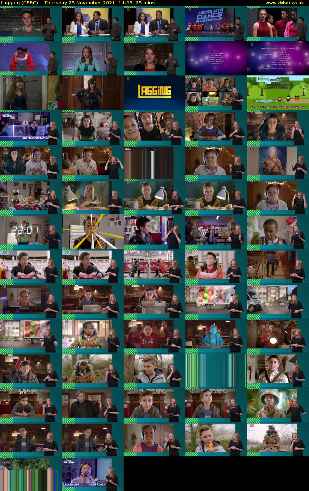 Lagging (CBBC) Thursday 25 November 2021 14:05 - 14:30