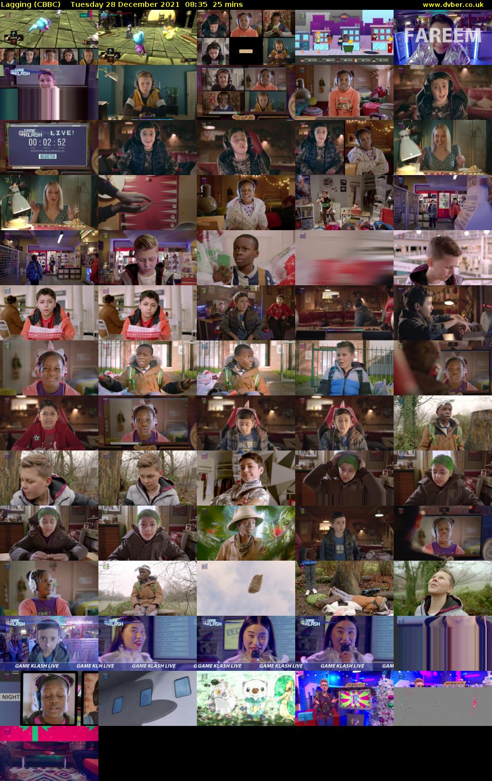 Lagging (CBBC) Tuesday 28 December 2021 08:35 - 09:00