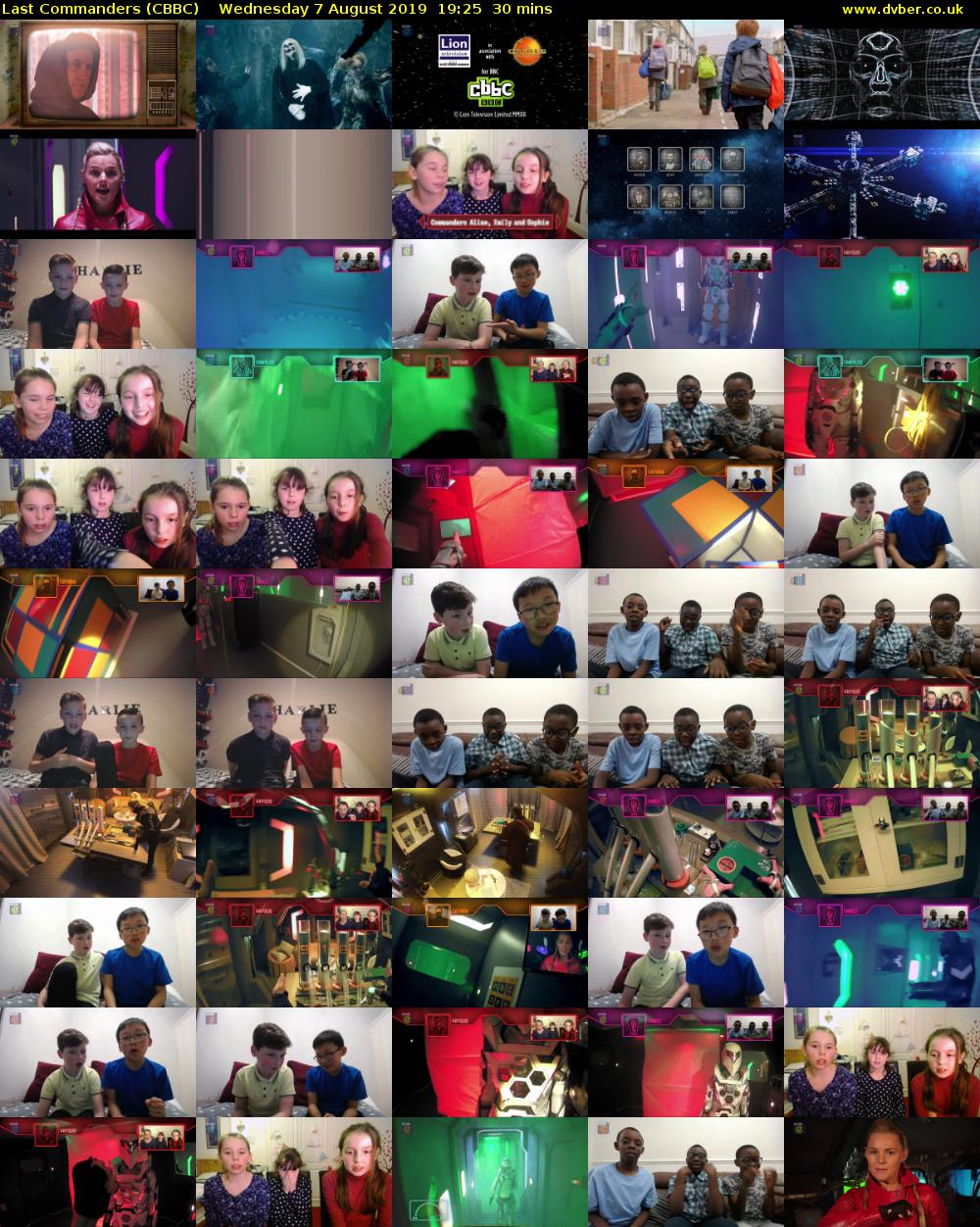 Last Commanders (CBBC) Wednesday 7 August 2019 19:25 - 19:55