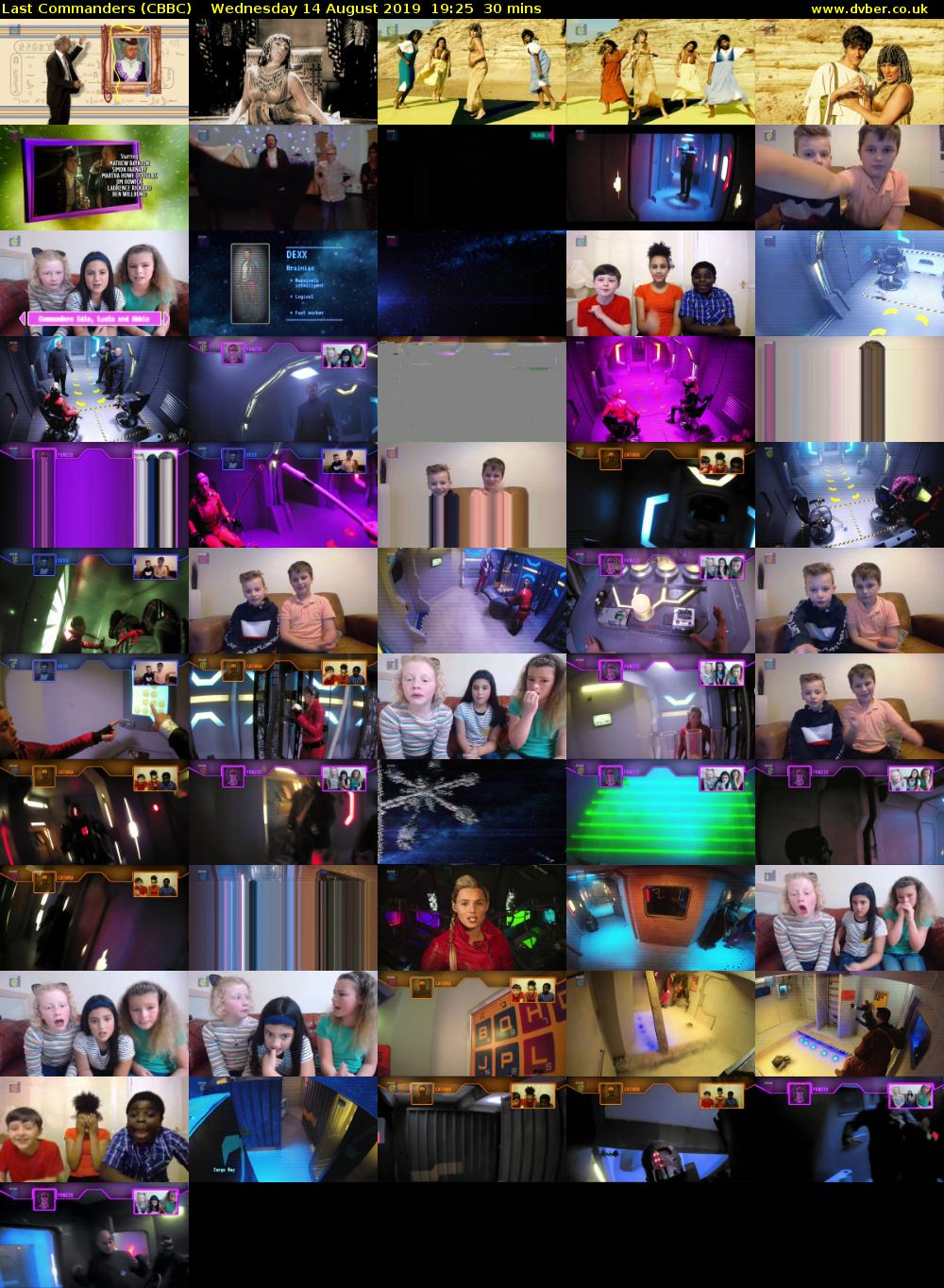 Last Commanders (CBBC) Wednesday 14 August 2019 19:25 - 19:55
