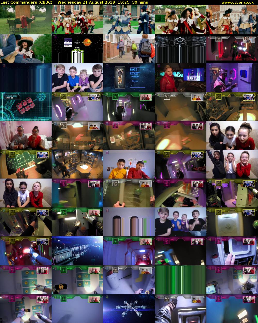 Last Commanders (CBBC) Wednesday 21 August 2019 19:25 - 19:55