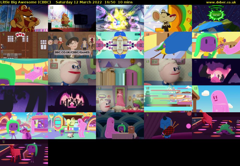 Little Big Awesome (CBBC) Saturday 12 March 2022 16:50 - 17:00