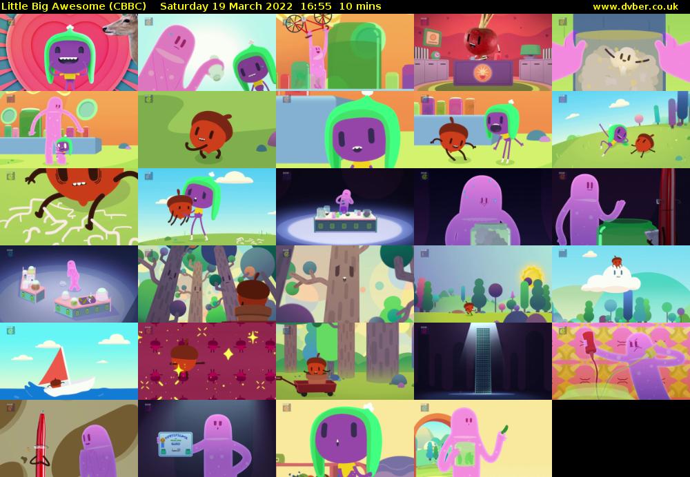 Little Big Awesome (CBBC) Saturday 19 March 2022 16:55 - 17:05