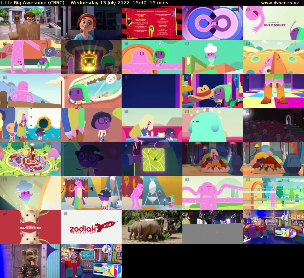 Little Big Awesome (CBBC) Wednesday 13 July 2022 15:40 - 15:55