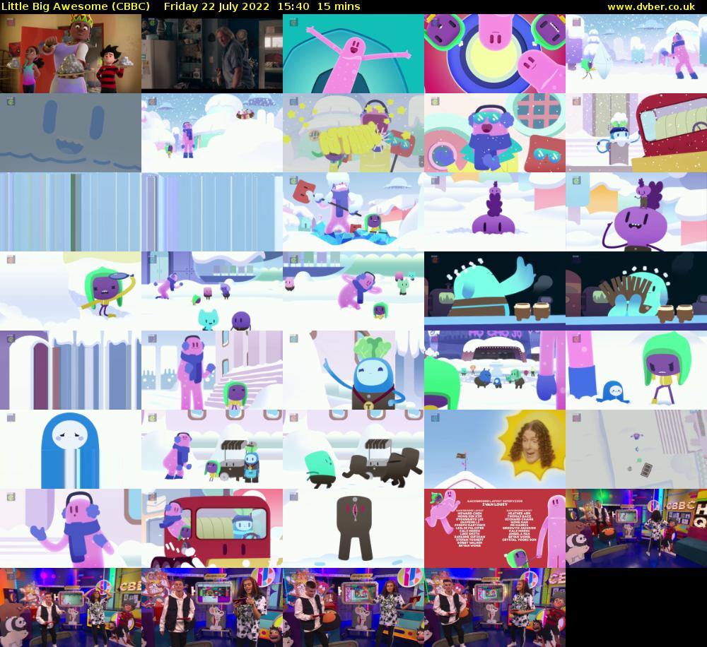 Little Big Awesome (CBBC) Friday 22 July 2022 15:40 - 15:55