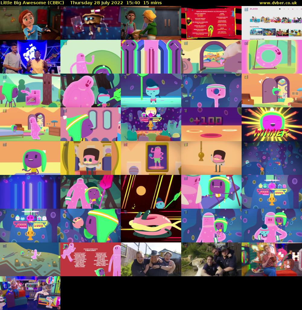 Little Big Awesome (CBBC) Thursday 28 July 2022 15:40 - 15:55