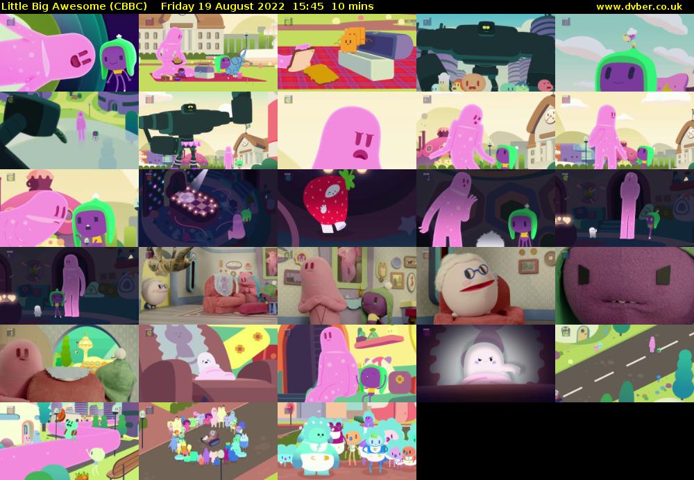 Little Big Awesome (CBBC) Friday 19 August 2022 15:45 - 15:55