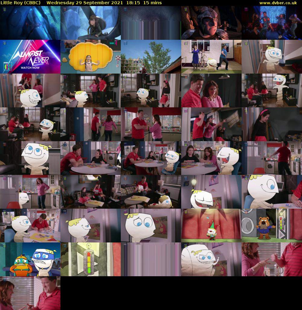 Little Roy (CBBC) Wednesday 29 September 2021 18:15 - 18:30