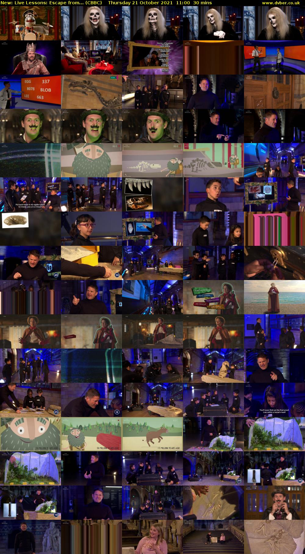 Live Lessons: Escape from... (CBBC) Thursday 21 October 2021 11:00 - 11:30