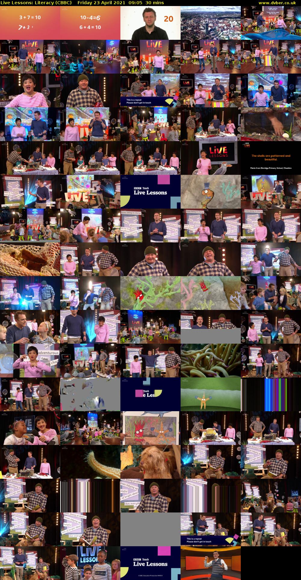 Live Lessons: Literacy (CBBC) Friday 23 April 2021 09:05 - 09:35