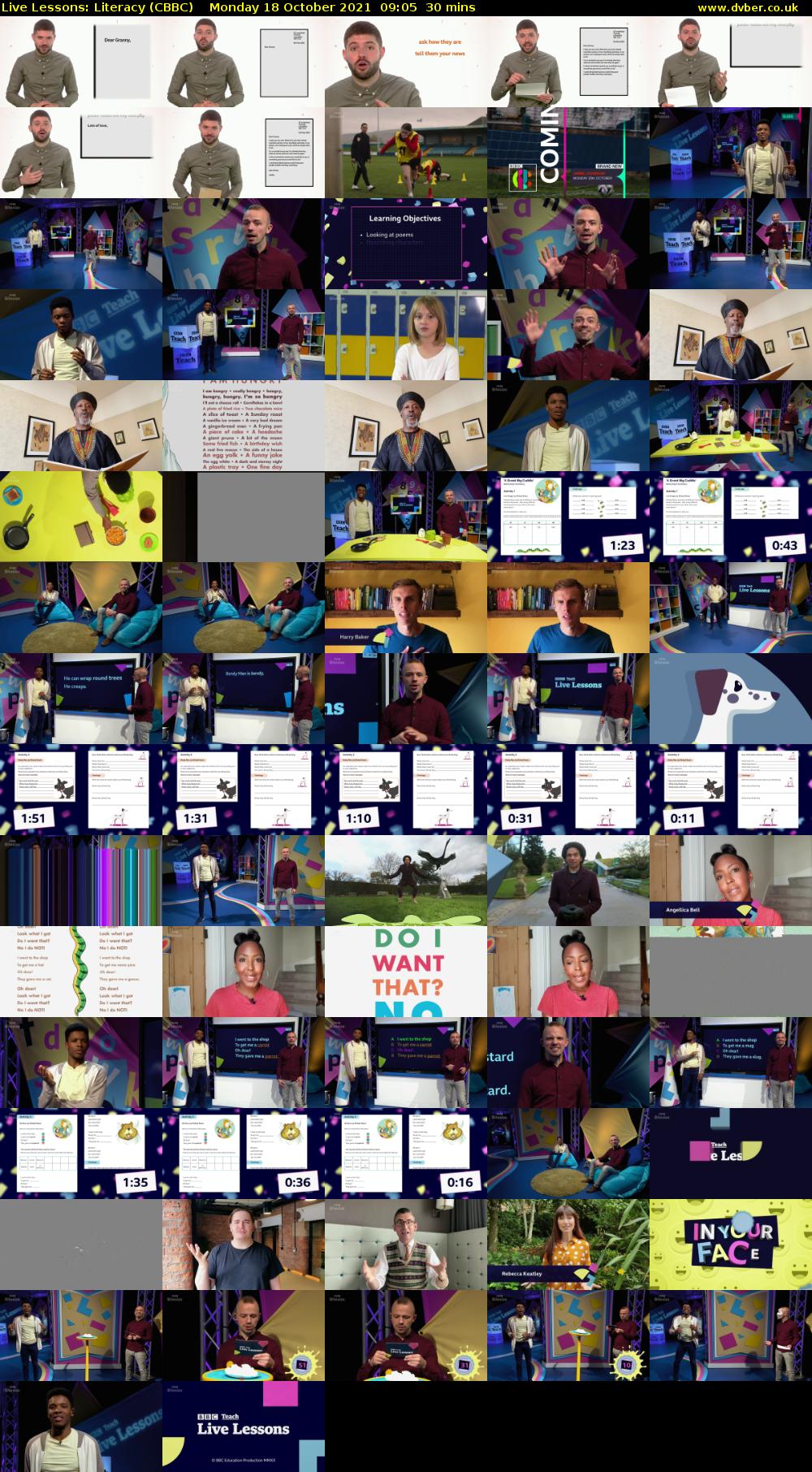 Live Lessons: Literacy (CBBC) Monday 18 October 2021 09:05 - 09:35