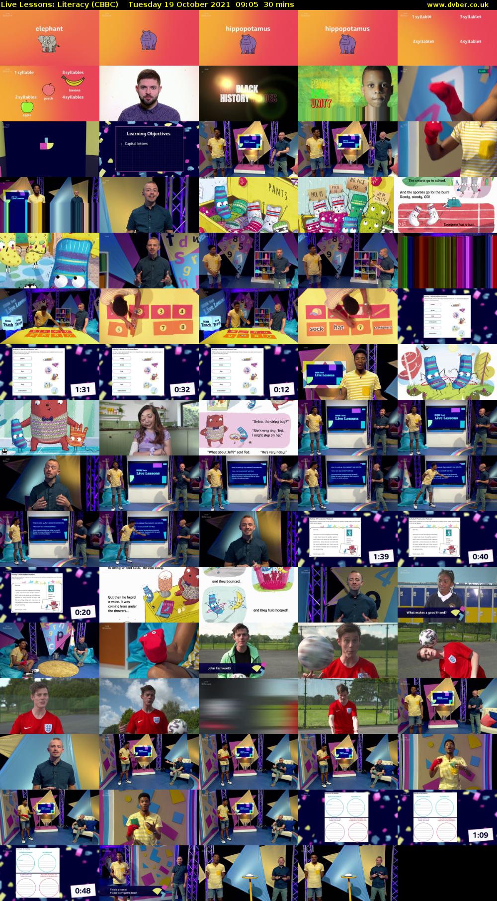 Live Lessons: Literacy (CBBC) Tuesday 19 October 2021 09:05 - 09:35