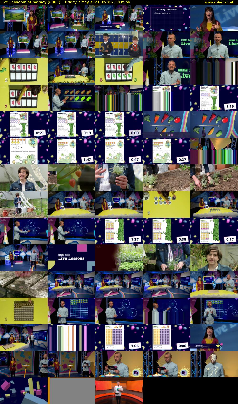 Live Lessons: Numeracy (CBBC) Friday 7 May 2021 09:05 - 09:35