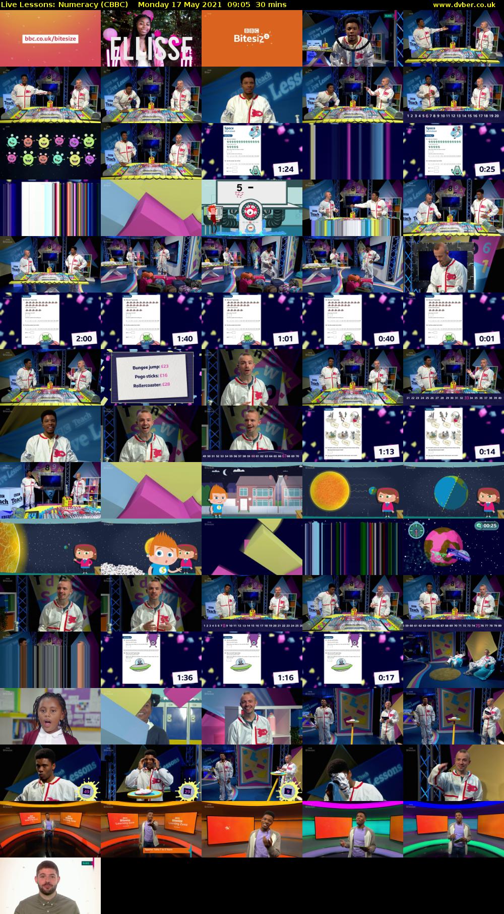 Live Lessons: Numeracy (CBBC) Monday 17 May 2021 09:05 - 09:35