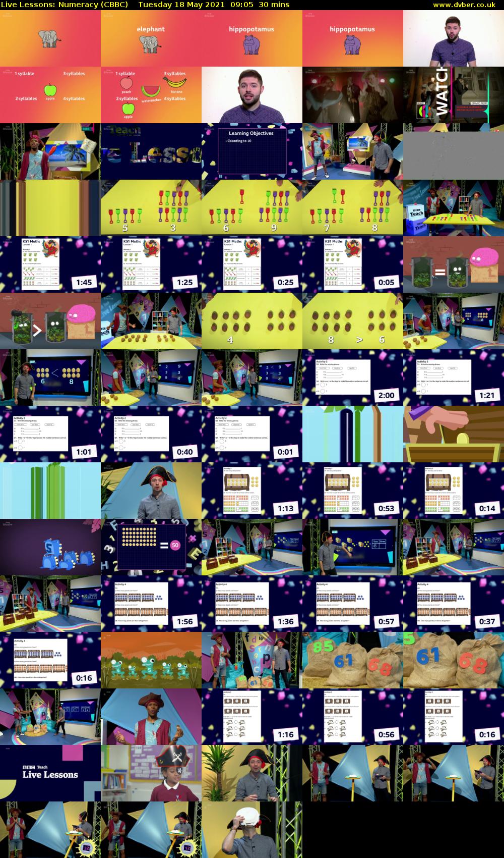 Live Lessons: Numeracy (CBBC) Tuesday 18 May 2021 09:05 - 09:35