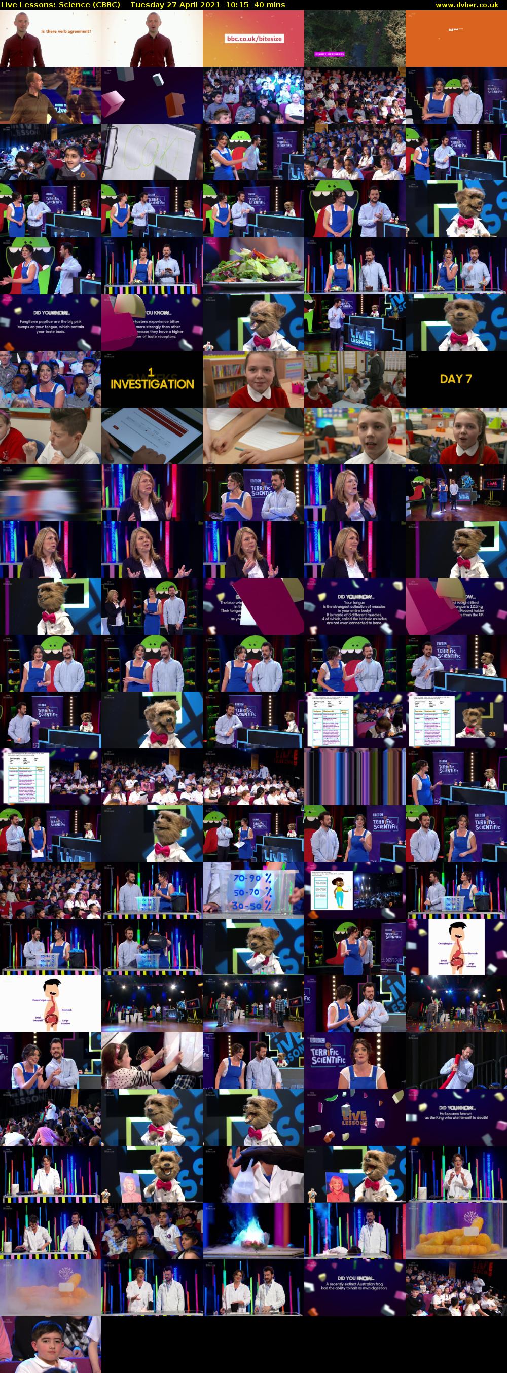 Live Lessons: Science (CBBC) Tuesday 27 April 2021 10:15 - 10:55