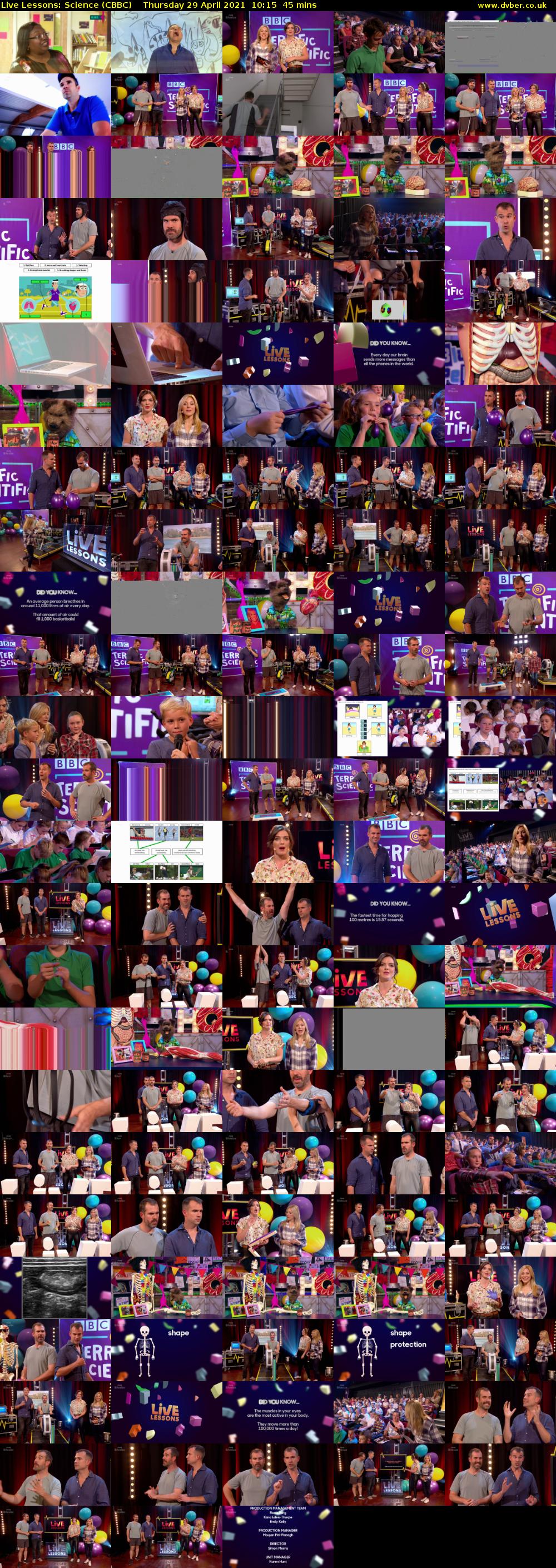 Live Lessons: Science (CBBC) Thursday 29 April 2021 10:15 - 11:00