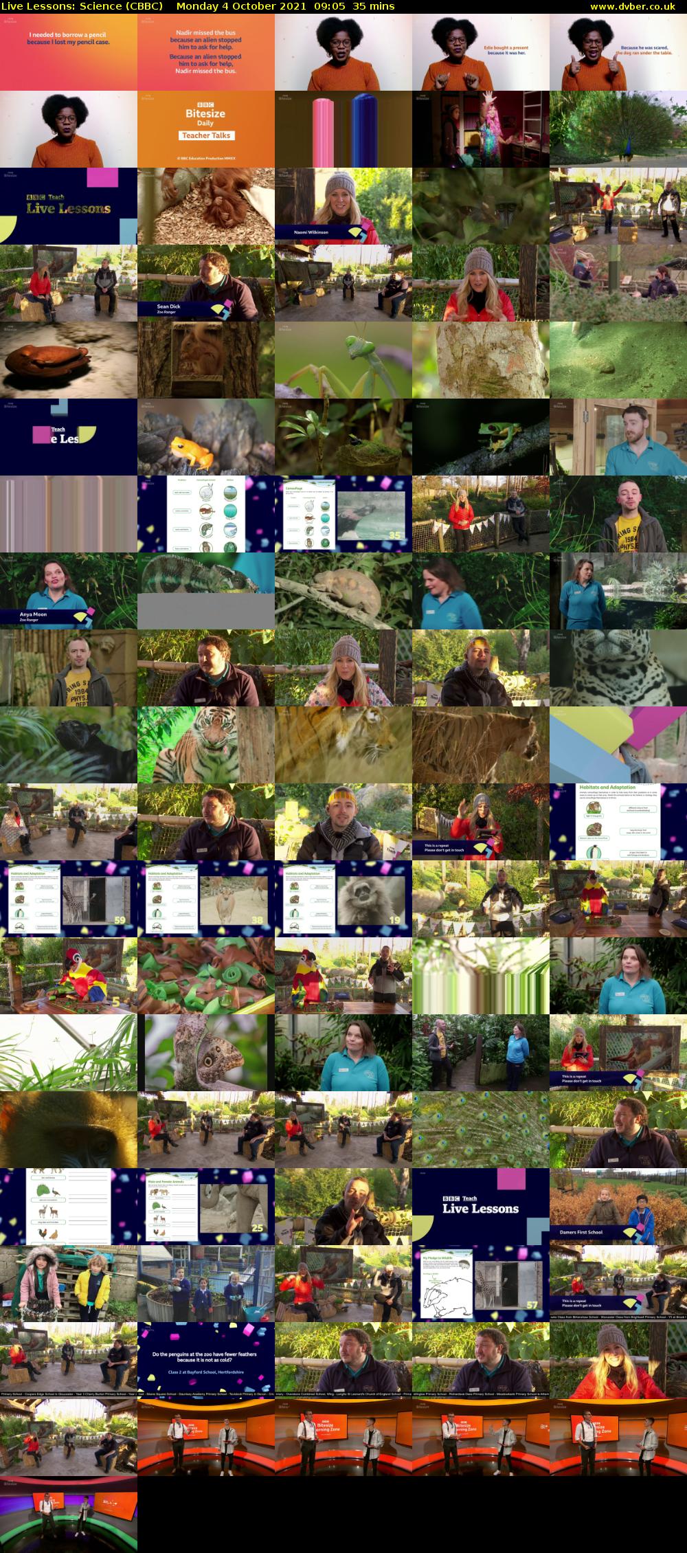 Live Lessons: Science (CBBC) Monday 4 October 2021 09:05 - 09:40