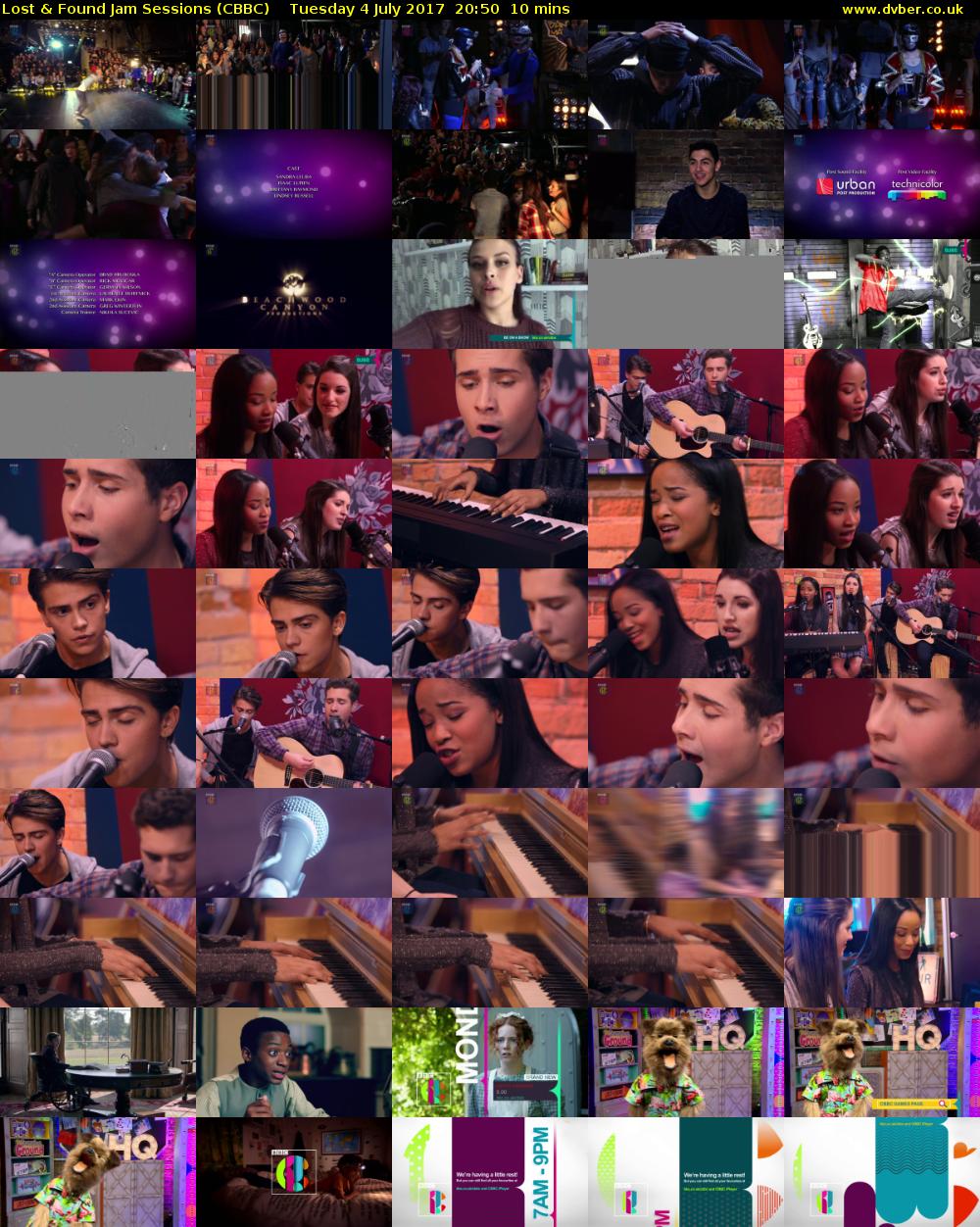 Lost & Found Jam Sessions (CBBC) Tuesday 4 July 2017 20:50 - 21:00