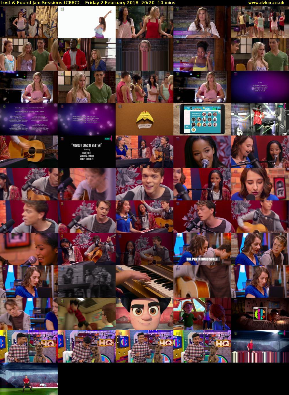 Lost & Found Jam Sessions (CBBC) Friday 2 February 2018 20:20 - 20:30