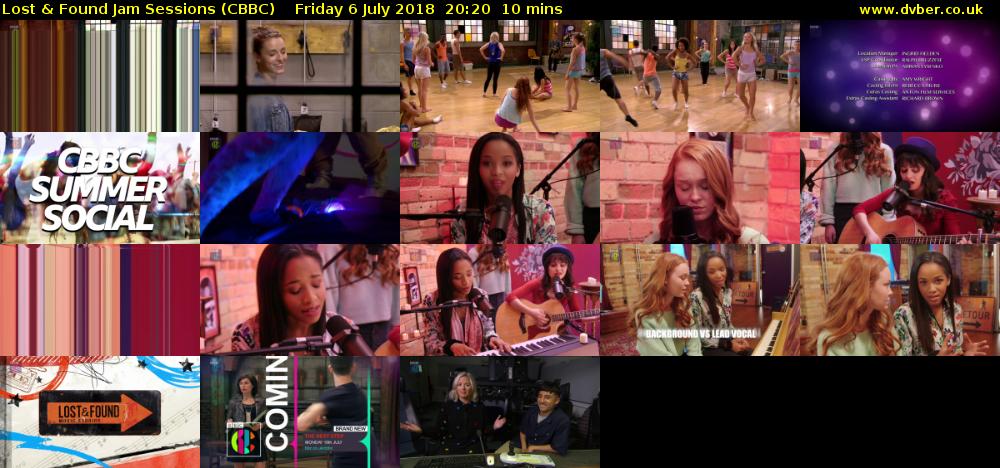 Lost & Found Jam Sessions (CBBC) Friday 6 July 2018 20:20 - 20:30
