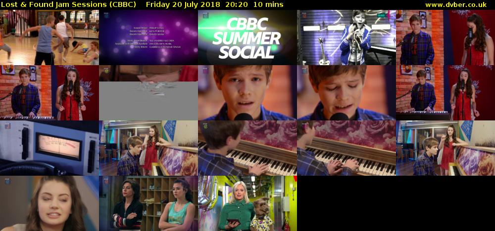 Lost & Found Jam Sessions (CBBC) Friday 20 July 2018 20:20 - 20:30
