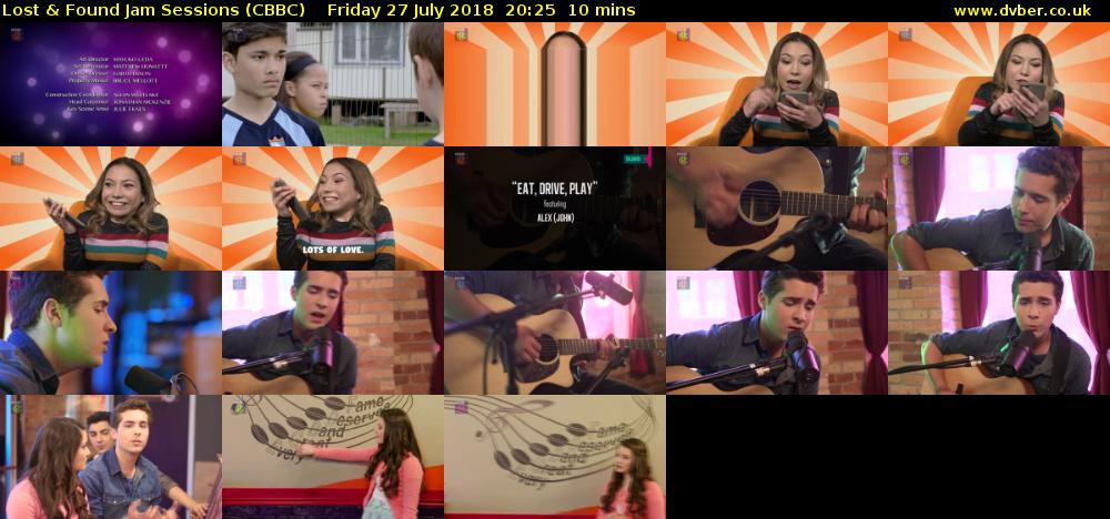 Lost & Found Jam Sessions (CBBC) Friday 27 July 2018 20:25 - 20:35