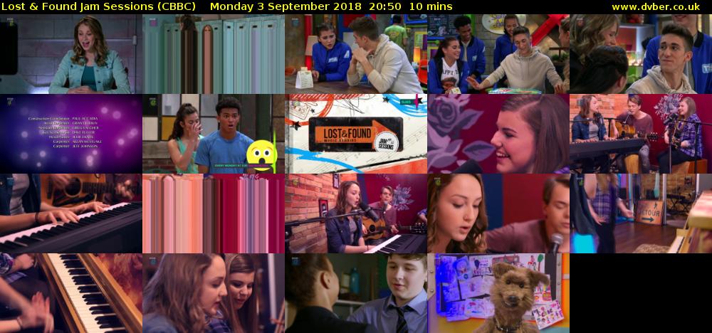 Lost & Found Jam Sessions (CBBC) Monday 3 September 2018 20:50 - 21:00