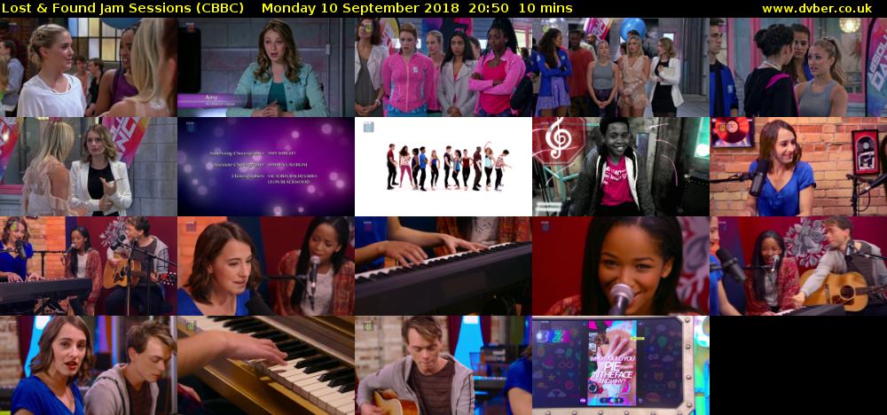 Lost & Found Jam Sessions (CBBC) Monday 10 September 2018 20:50 - 21:00