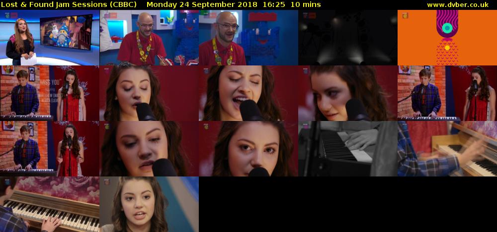 Lost & Found Jam Sessions (CBBC) Monday 24 September 2018 16:25 - 16:35