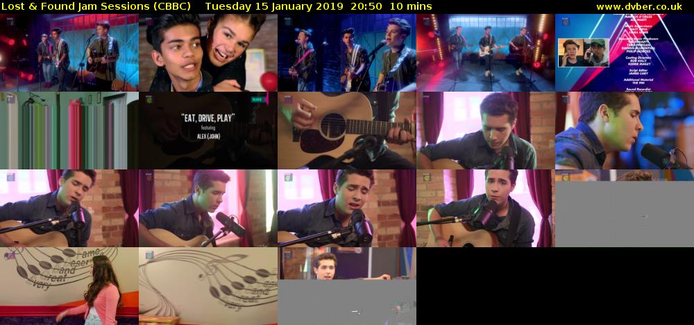 Lost & Found Jam Sessions (CBBC) Tuesday 15 January 2019 20:50 - 21:00
