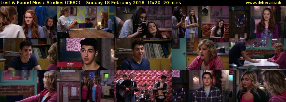 Lost & Found Music Studios (CBBC) Sunday 18 February 2018 15:20 - 15:40