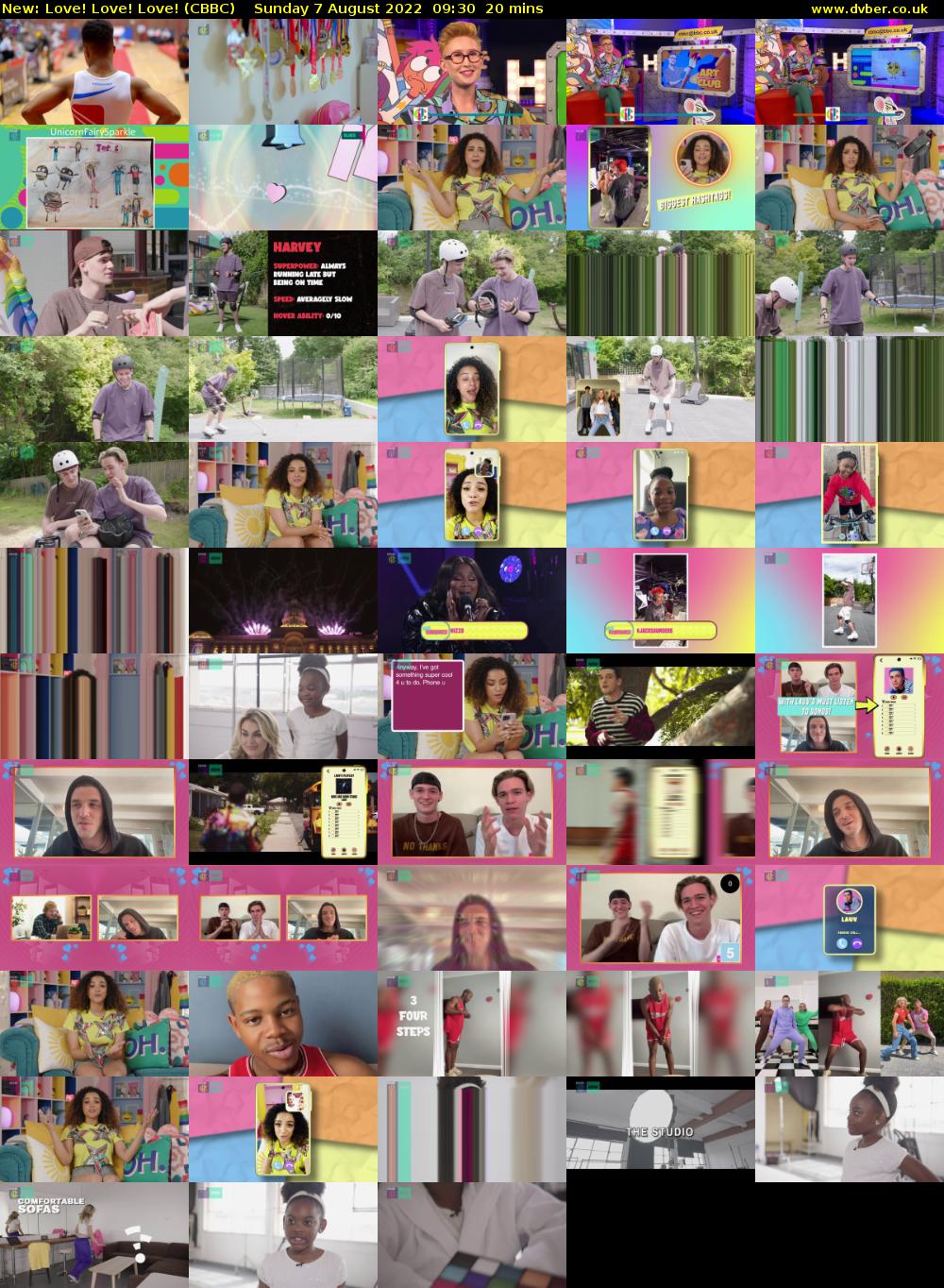 Love! Love! Love! (CBBC) Sunday 7 August 2022 09:30 - 09:50