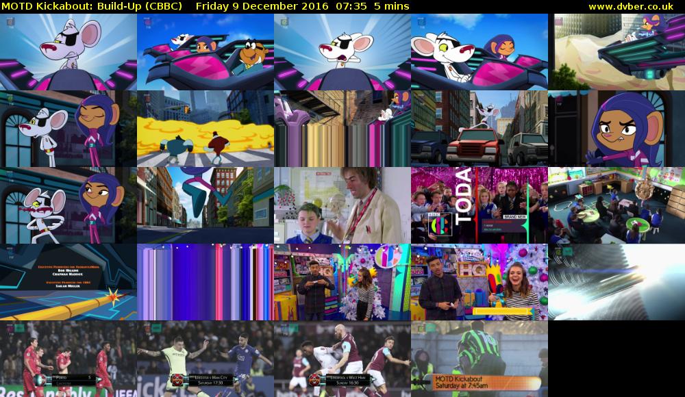 MOTD Kickabout: Build-Up (CBBC) Friday 9 December 2016 07:35 - 07:40