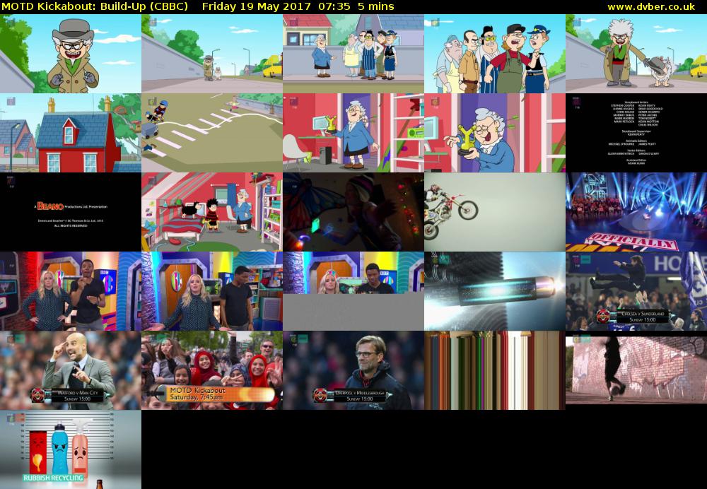 MOTD Kickabout: Build-Up (CBBC) Friday 19 May 2017 07:35 - 07:40