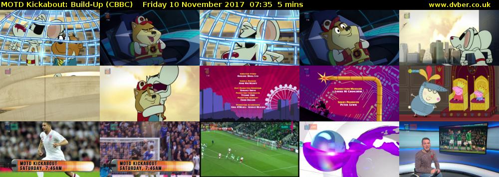 MOTD Kickabout: Build-Up (CBBC) Friday 10 November 2017 07:35 - 07:40