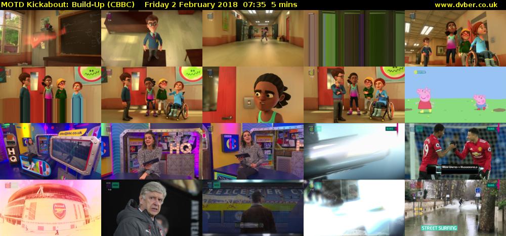 MOTD Kickabout: Build-Up (CBBC) Friday 2 February 2018 07:35 - 07:40