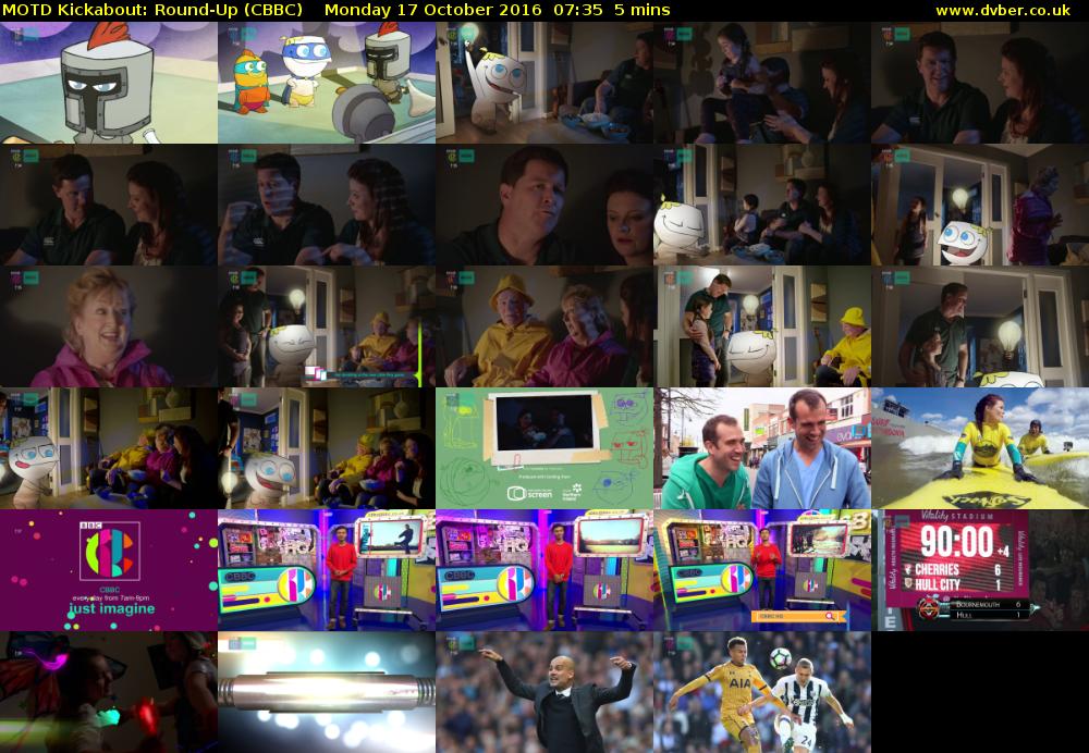 MOTD Kickabout: Round-Up (CBBC) Monday 17 October 2016 07:35 - 07:40