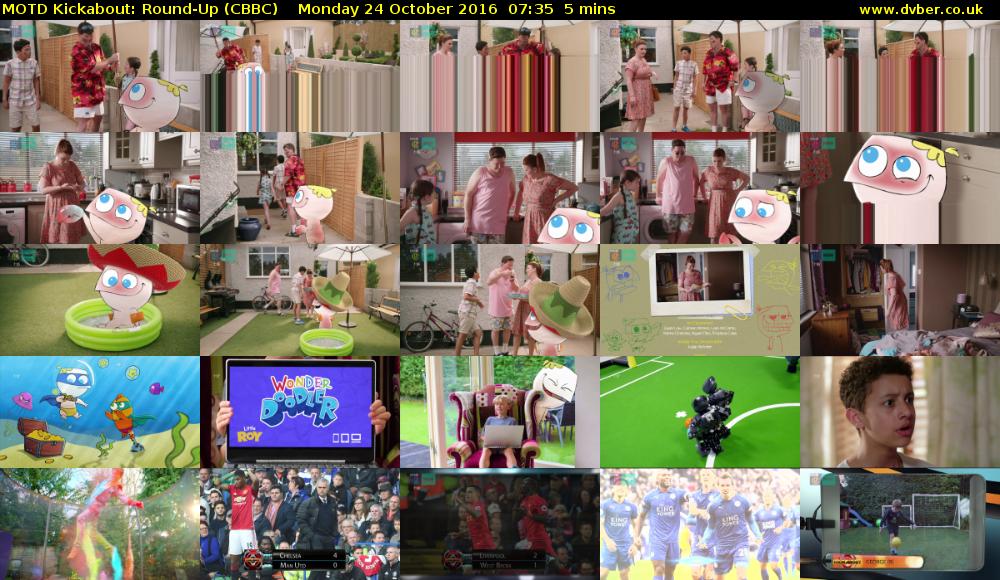MOTD Kickabout: Round-Up (CBBC) Monday 24 October 2016 07:35 - 07:40
