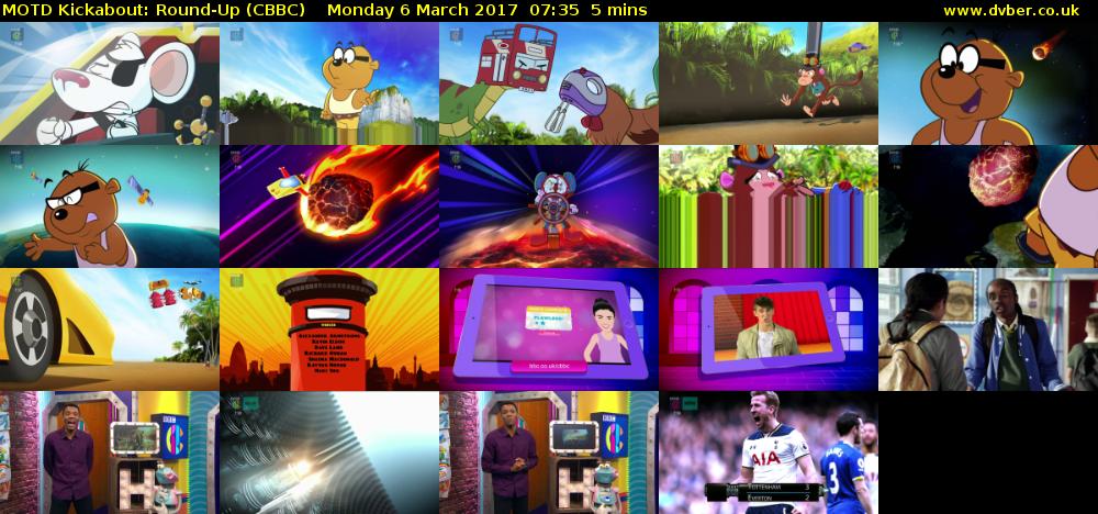 MOTD Kickabout: Round-Up (CBBC) Monday 6 March 2017 07:35 - 07:40