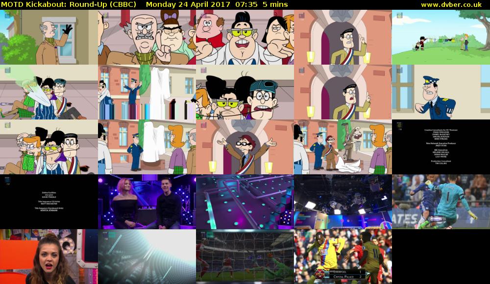 MOTD Kickabout: Round-Up (CBBC) Monday 24 April 2017 07:35 - 07:40