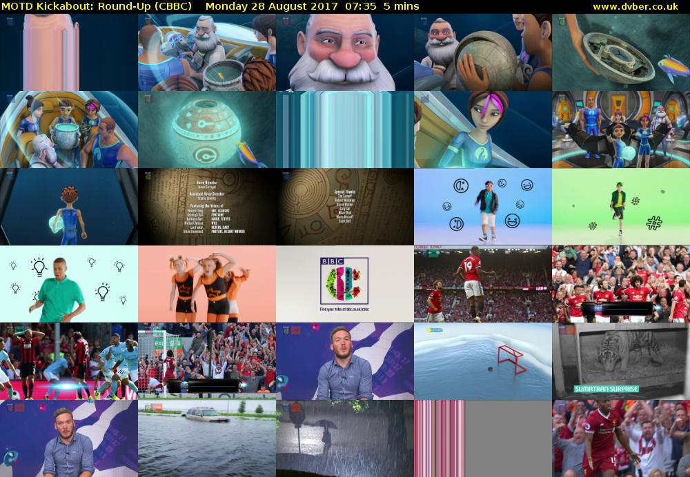 MOTD Kickabout: Round-Up (CBBC) Monday 28 August 2017 07:35 - 07:40