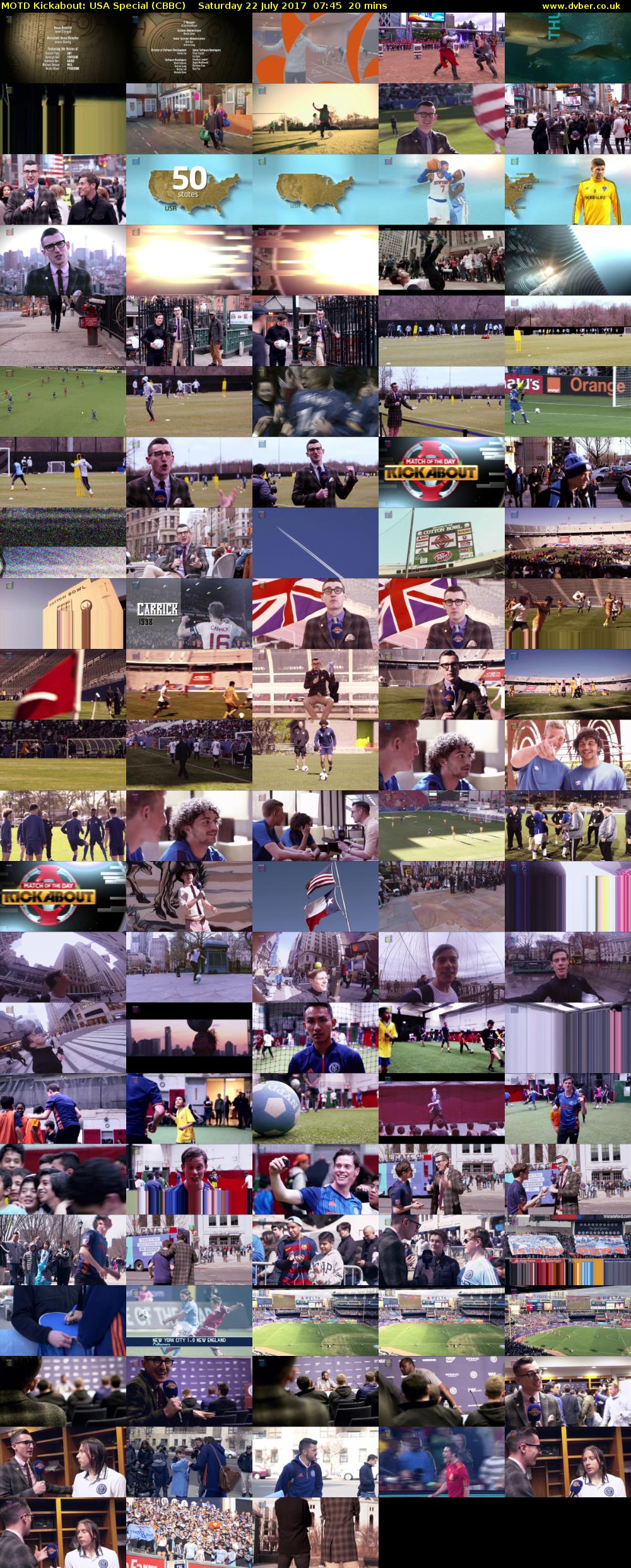 MOTD Kickabout: USA Special (CBBC) Saturday 22 July 2017 07:45 - 08:05