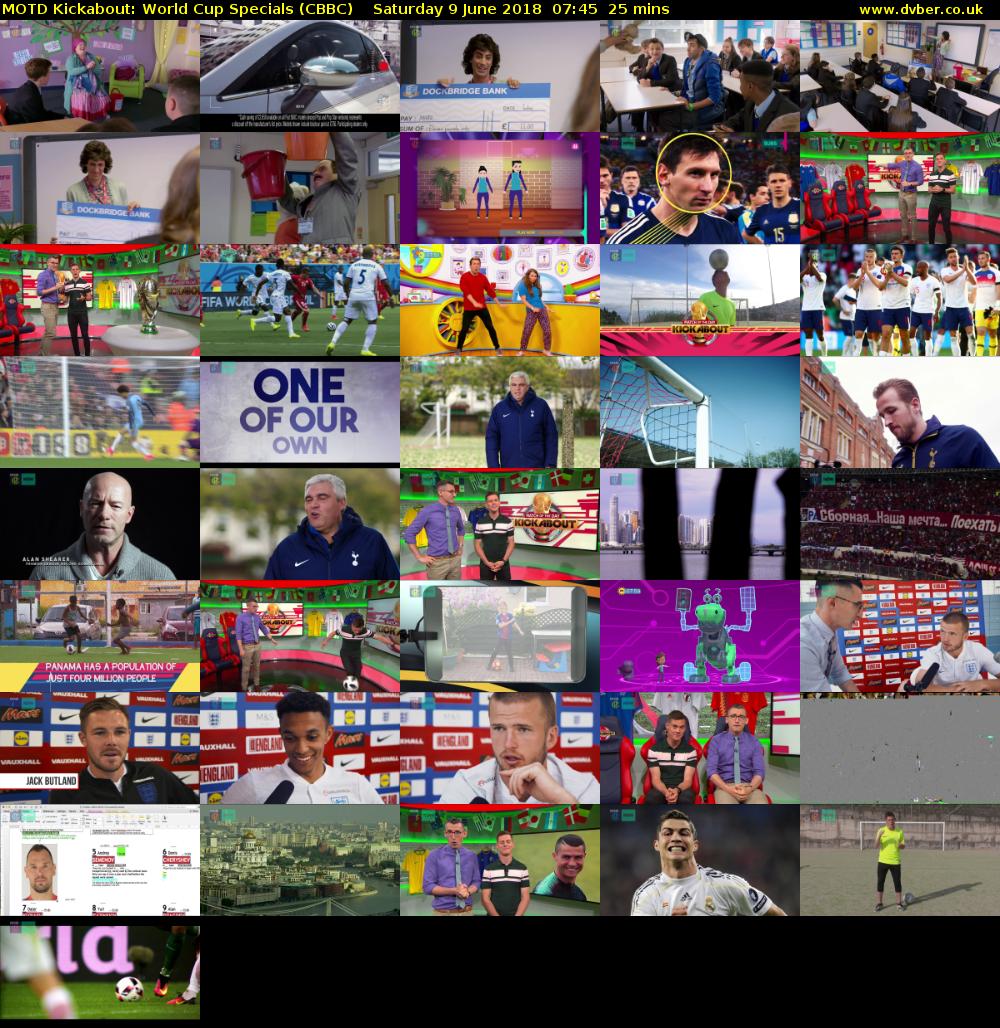 MOTD Kickabout: World Cup Specials (CBBC) Saturday 9 June 2018 07:45 - 08:10