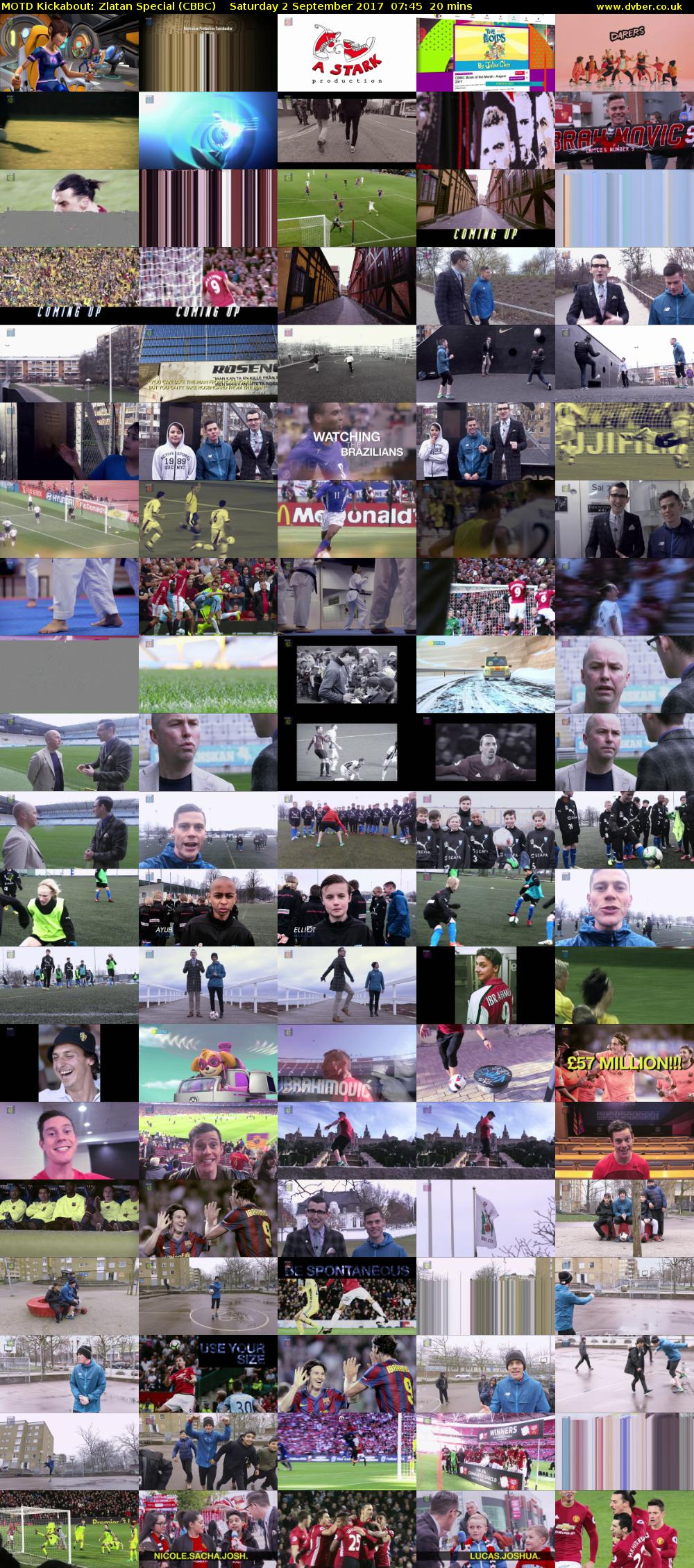 MOTD Kickabout: Zlatan Special (CBBC) Saturday 2 September 2017 07:45 - 08:05