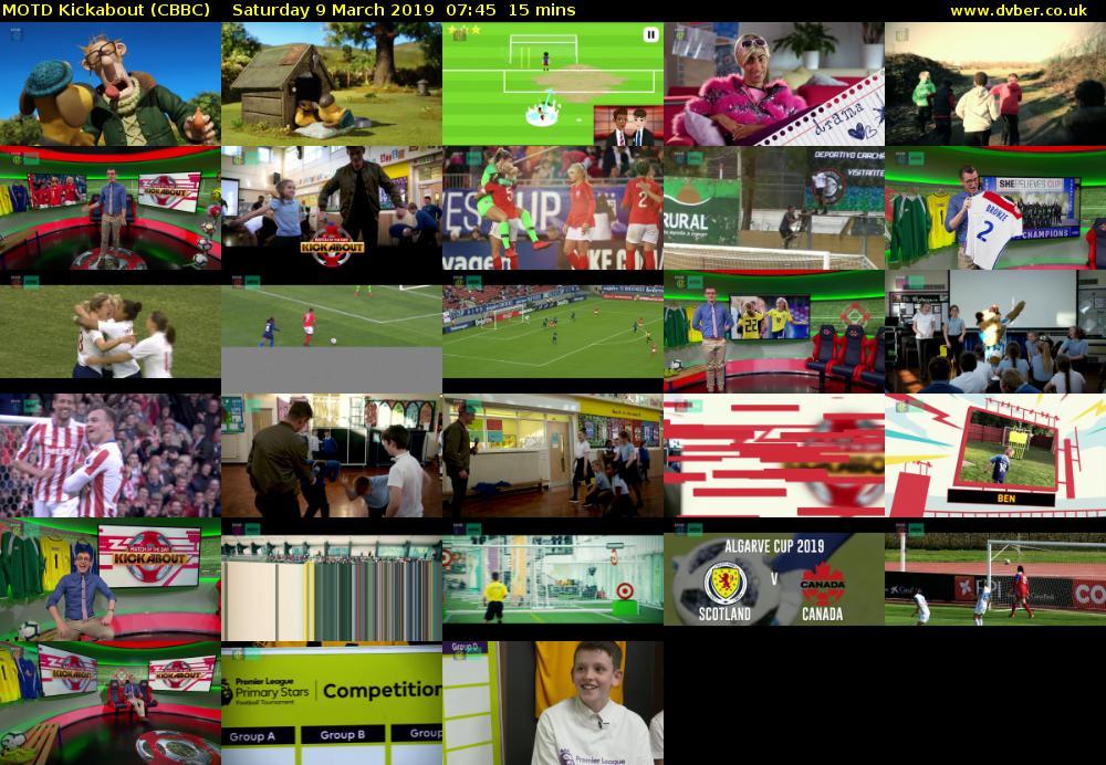 MOTD Kickabout (CBBC) Saturday 9 March 2019 07:45 - 08:00