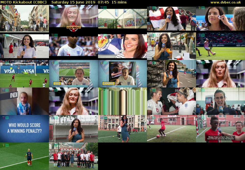 MOTD Kickabout (CBBC) Saturday 15 June 2019 07:45 - 08:00
