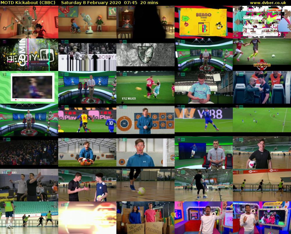 MOTD Kickabout (CBBC) Saturday 8 February 2020 07:45 - 08:05
