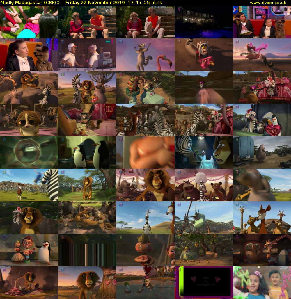 Madly Madagascar (CBBC) Friday 22 November 2019 17:45 - 18:10