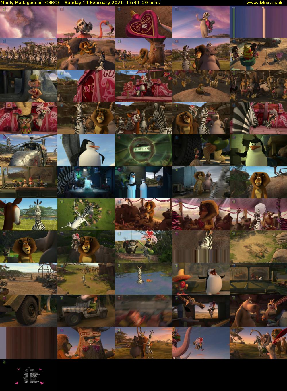 Madly Madagascar (CBBC) Sunday 14 February 2021 17:30 - 17:50